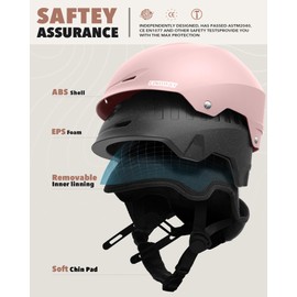 Findway DHX605 Ski Helmet,Snow Helmet for Men Women Youth,Pink Large