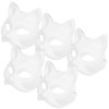 Alipis Cat Masks 5pcs White Paper Blank Hand Painted Japanese