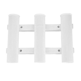 3 Tubes ABS Plastic Boat Rod Holder with 4 Screws for Boats Marine Yacht Fishing Rod Rack Socket