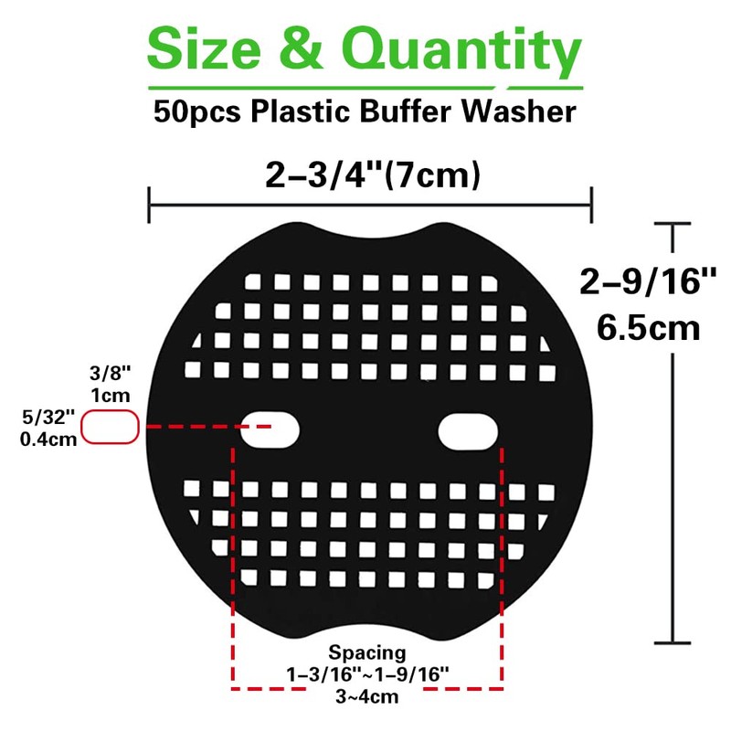Bakulyor 50pcs Garden Staples Plastic Buffer Washer, Landscape Staple Stakes