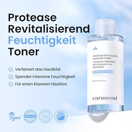 caraseoul Protease Revitalizing Moisture Toner - Korean Facial Toner with Beta-Glucan & Singgreen, PH Skin Neutral, Soothing for Sensitive Skin, Vegan, 200 ml