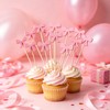 100 Pack Easter Cocktail Toothpicks for Appetizers Natural Bamboo Bow