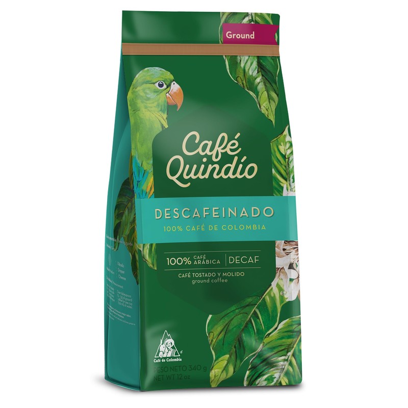 Cafe Quindio Decaf - Medium Roast 100% Colombian Excelso Ground