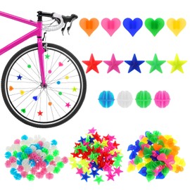 HJZHII Pack of 210 Bicycle Spoke Beads, Plastic Clip Beads, Colourful Bicycle Spoke Decorations, Spoke Accessories for Bicycles, Accessories for Girls and Boys