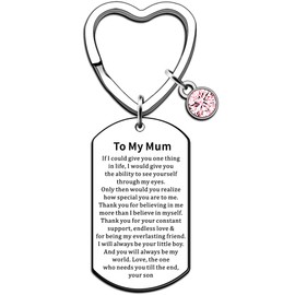 JMIMO Gifts for Mum from Son Mum Keyring Mum Birthday Gifts Christmas Mothers Day Gift Best Mum Mummy Present