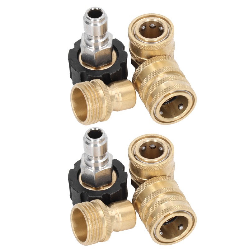 8pcs Pressure Washer Adapter Set Quick Coupler Fittings Metal Quick