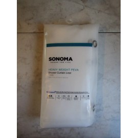 NIB Sonoma Goods for Life Heavy Weight Peva Shower Curtain Frosty Liner w/Metal