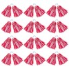 Hooshing 24PCS Red and White Pom Poms Cheerleading Plastic Cheer