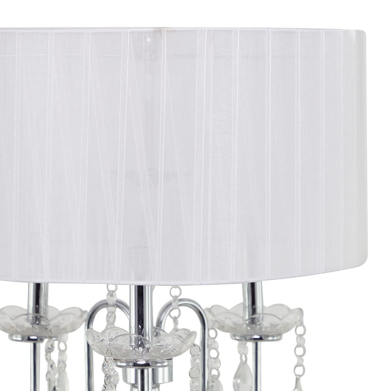 Deco 79 Metal Floor Lamp with Dangling Crystals, 16" x