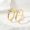 YBMYCM Cross Gold Rings, Dainty Stackable Ring Set 18k Gold