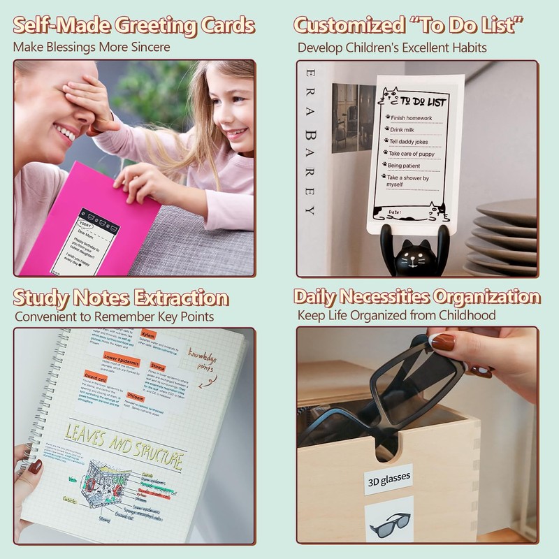 Memoking Print Pods Mini Printer - Sticker Printer Mini Thermal