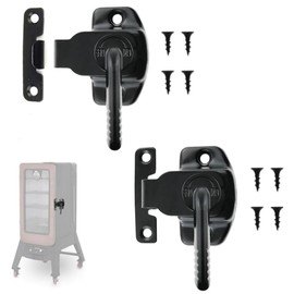 2PCS 1077 Smoker Door Latch Kit, for Pit Boss Pro Series II 4-Series Vertical Wood Pellet Smoker, Replacement Parts for Most Cuisinart Masterbuilt Smoker Door Latch with 8pcs Screws