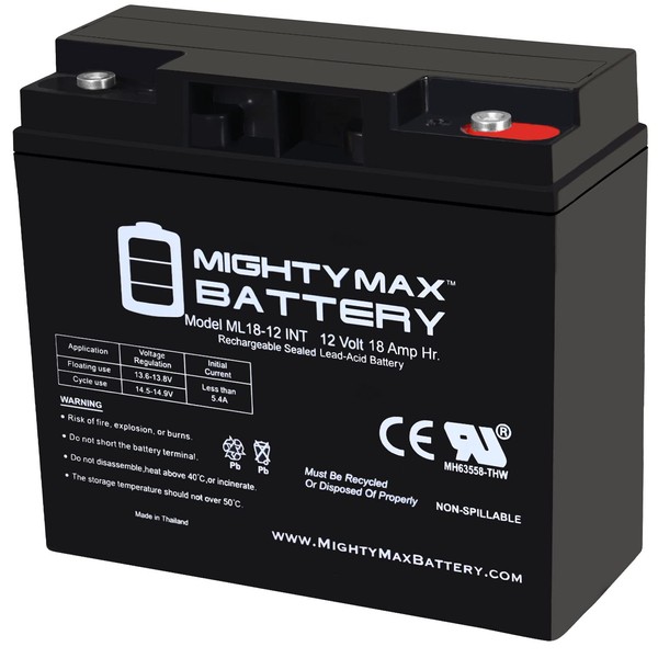 Mighty Max Battery 12V 18AH SLA Internal Thread Battery for RT12220
