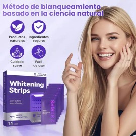 Tiras Blanqueadoras De Dientes Moradas - Sesión-14 Piezas