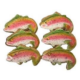 Trout Fishing Cookies- 6 Decorated Shortbread Cookies Individually Wrapped With Bow by BakersDozenToGo (6)