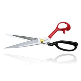 TONMA Tijeras de tela [fabricadas en Japón] Tijeras de costura profesionales de 12 pulgadas para corte de tela, tijeras comerciales de acero inoxidable resistentes para tapicería de piel, tapicería de