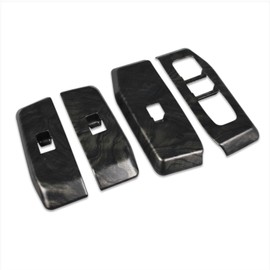 RUIQ Toyota New Land Cruiser 250 Series Interior Door Window Button Switch Panel Cover Garnish Designed for Toyota Land Cruiser 250 (Black Wood Grain Tone)