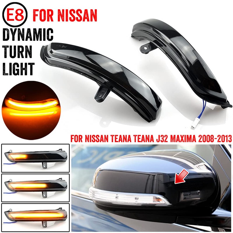 QKLsudua 2pcs Dynamic Turn Signal LED Side Mirror Indicator Blinker