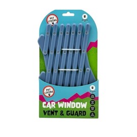 Pet Guru Car Window Vent & Guard for Dogs Puppies and Cats Universal Adjustable Lattice Telescopic Fence (Blue, 2)