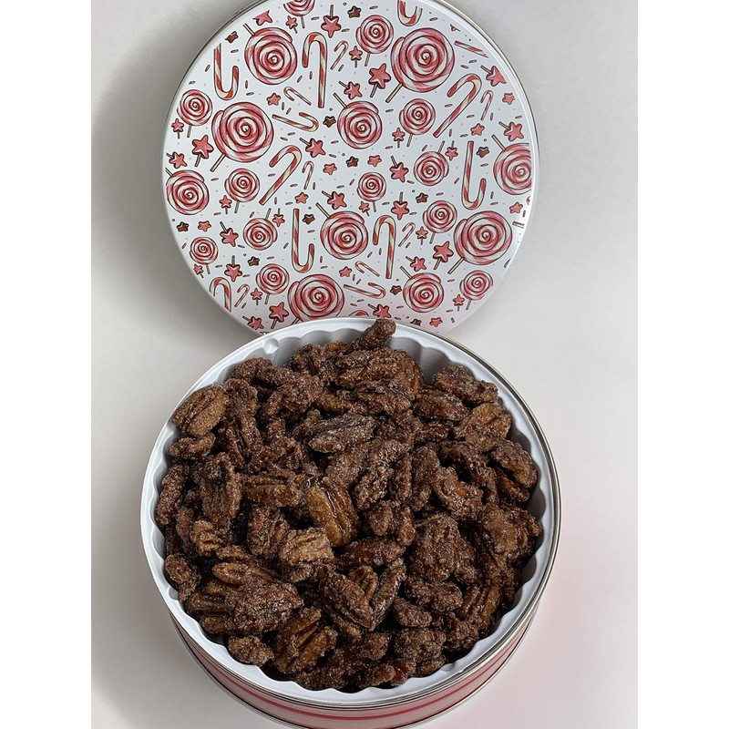 Cinnamon Roasted Nuts Gift Tin (Pecans, 1.5 Pound)