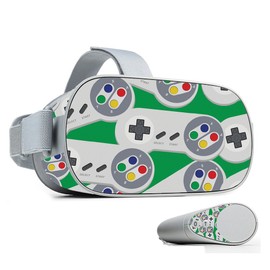MightySkins Skin Compatible with Oculus Go Mobile VR - Retro Controllers 1 | Protective, Durable, and Unique Vinyl Decal wrap Cover | Easy to Apply, Remove, and Change Styles | Made in The USA