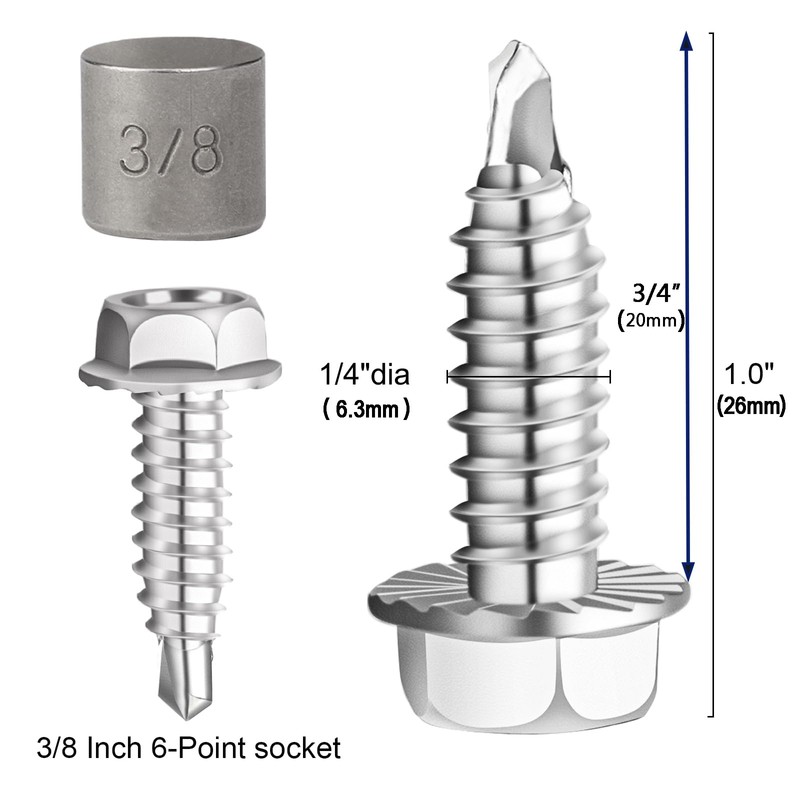 Garage Door Hinge & Bracket Screws - #14 x 3/4"