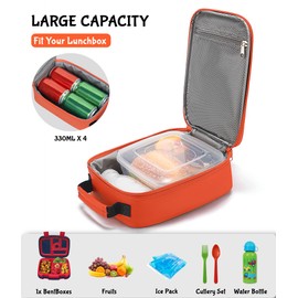 Boys Lunch Box Kids Game Lunch Bag School Insulated Lunchbox Leather Gameboy Lunch Box Reusable Snack Boxes Meal Prep Bag for Kids Boys Men