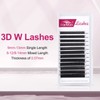 FADVAN 3D W-Shaped Volume Eyelashes, 0.07D Curl, Mixed 8-12 mm