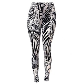 Eevee Women's Ultra Soft Patterned Leggings - One Size (Leopard Zebra)