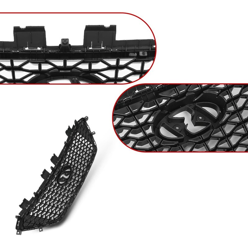 Front Upper Grille, Fit Hyundai Sonata 2015 2016 2017 W/o