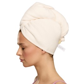 Hair Turban Towel Microfiber Quick Dry Hair Twist Turban Hair Drying Towel with Loop and Button Fastener Absorbent and Lightweight Anti Frizz Universal Size