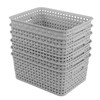 Zerdyne Plastic Multi-Purpose Weave Storage Basket, Desktop Organization Basket Set,