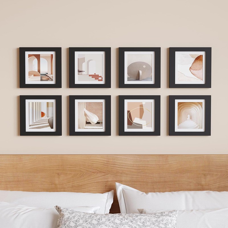 3Pack 4x4 Inch Frame, Square Photo Frames with Plexiglass for