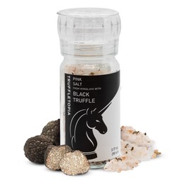 Truffletopia | Pink Himalayan Salt & Black Truffle Grinder with Real Truffles | Flavorful Gourmet Truffle Seasoning | Vegan, Gluten Free, Keto, No Calories | 3.17 Oz