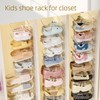 NUOLUTH Clear Acrylic Kids Shoe Rack for Closet Organizers and