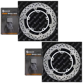 NICHE Front Brake Rotor Pad Kit Semi Metallic for Triumph Speed Triple 1050 T2025247 T2028202 T2022165 T2025056 T2021923