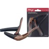 STAGG SCPX-CU DKWOOD Dark Wood Effect Curved Trigger Capo for