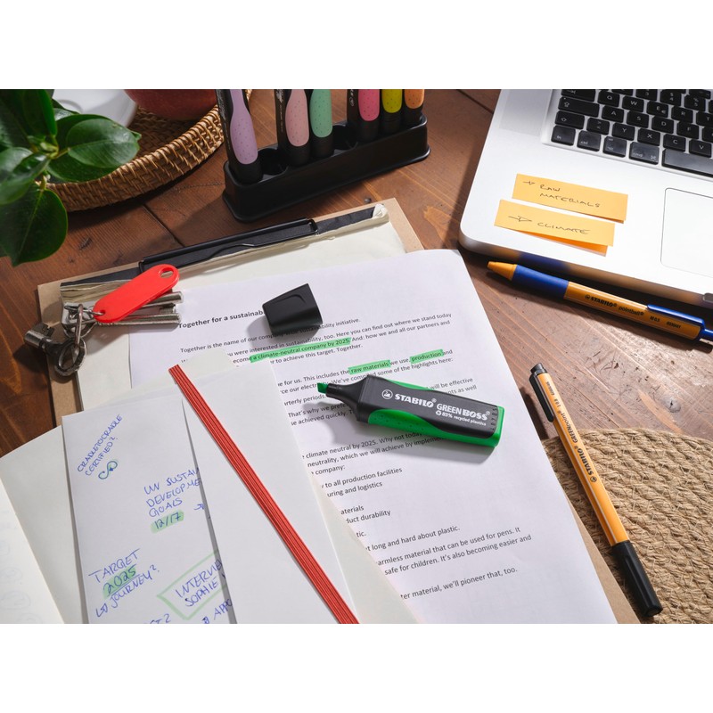 Highlighter - STABILO GREEN BOSS - Deskset of 4 -
