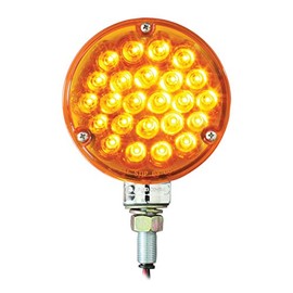 GG Grand General 78350 Amber/Amber 4 inches Single Faced Pearl 24 LED Sealed Pedestal Light Lens