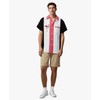 Flamingo Bowling Shirts for Men Print Short Sleeve Casual Button