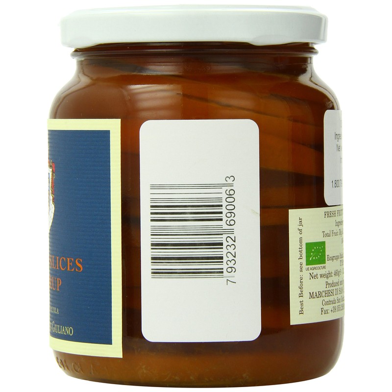 Marchesi Di San Giuliano Sliced Sicilian Oranges in Syrup, 16.2