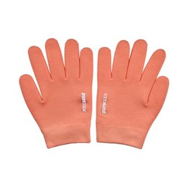 PURE CODE Moisturizing Gel Gloves for Dry Skin, Medium (Peach)