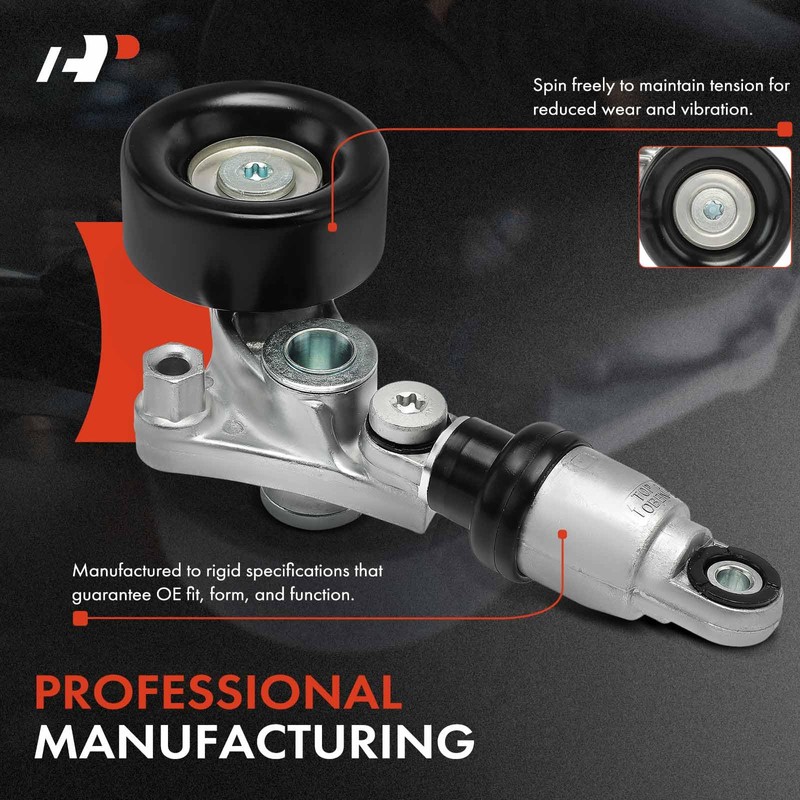 A-Premium Belt Tensioner Assembly with Pulley Compatible with Honda Accord