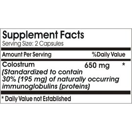 Colostrum New Zealand Source 650mg // 90 Capsules // Pure // by PureControl Supplements