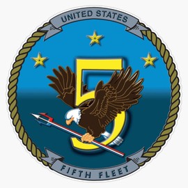 HOF Trading United States Navy Fifth Fleet Vinyl Sticker Waterproof Decal Laptop Wall Window Bumper Sticker 5"