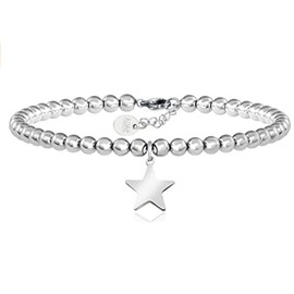 SAGA GIOIELLI® 0 x Women's Bracelet with Tree of Life Heart Star Steel Medium Stainless Steel, Alloy Steel, 0 Pieces