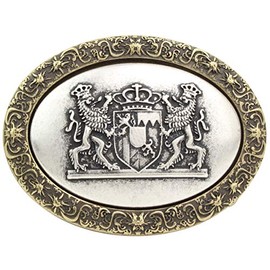 BELTINGER Belt Buckle Coat of Arms Bavaria 4.0 cm | Buckle Interchangeable Buckle Belt Buckle 40 mm Solid | For Traditional Costume, Two-tone G/S