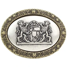 BELTINGER Belt Buckle Coat of Arms Bavaria 4.0 cm | Buckle Interchangeable Buckle Belt Buckle 40 mm Solid | For Traditional Costume, Two-tone G/S