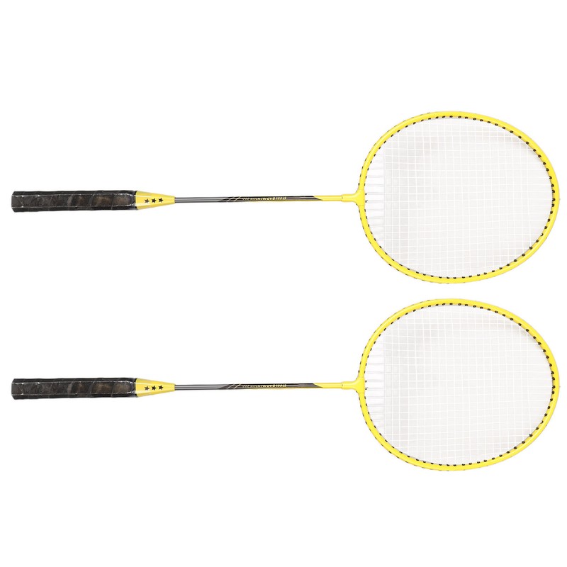 Badminton Rackets Iron Alloy Lightweight Badminton Racquets with 3 Balls