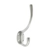 ZAB80SC Victorian Hat and Coat Hook 5" Satin Chrome From